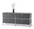 Lowboard Metall »CN3« mit 4 Schubladen, grau - Matt grau, Gestell und Griffe chromfarben